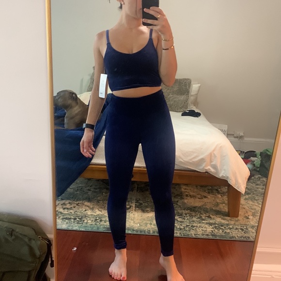 FULL SET Athleta NWT Velvet blue workout set - Picture 5 of 6